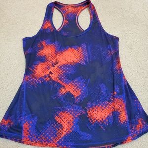Athleta Purple and Orange Abstract Chi tank